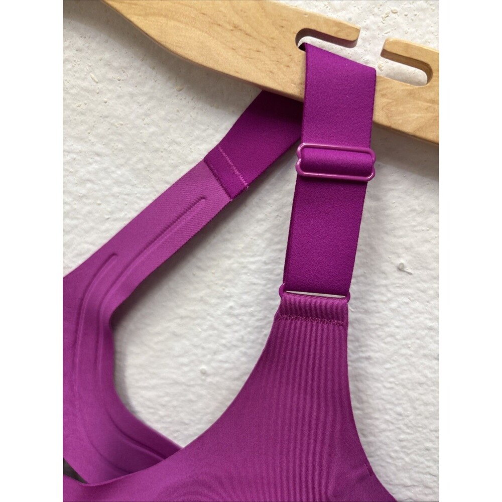 All In Motion Women High Support Embossed Racerback Sports Bra 2X New Purple - Picture 2 of 10